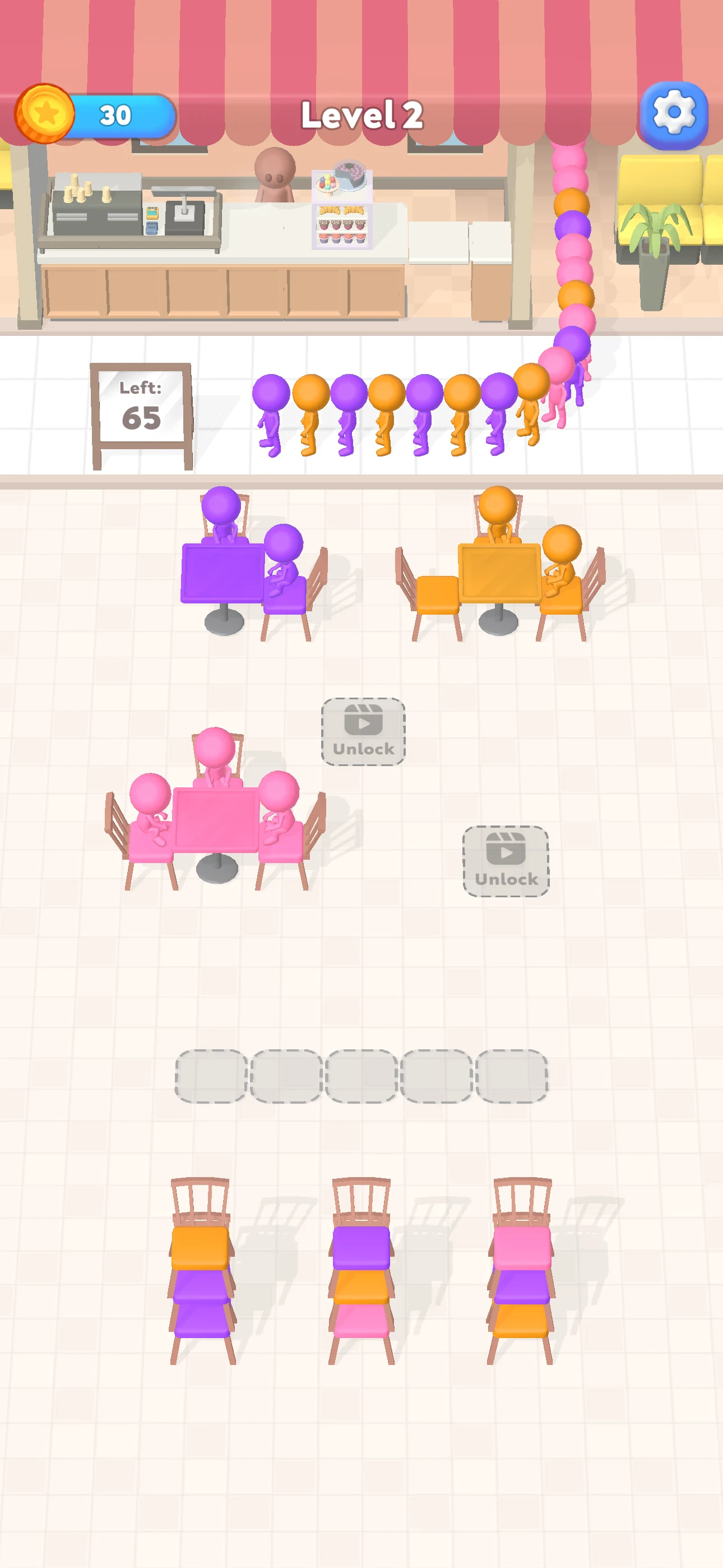 Chair Jam: Crowd Sort Puzzle screenshot