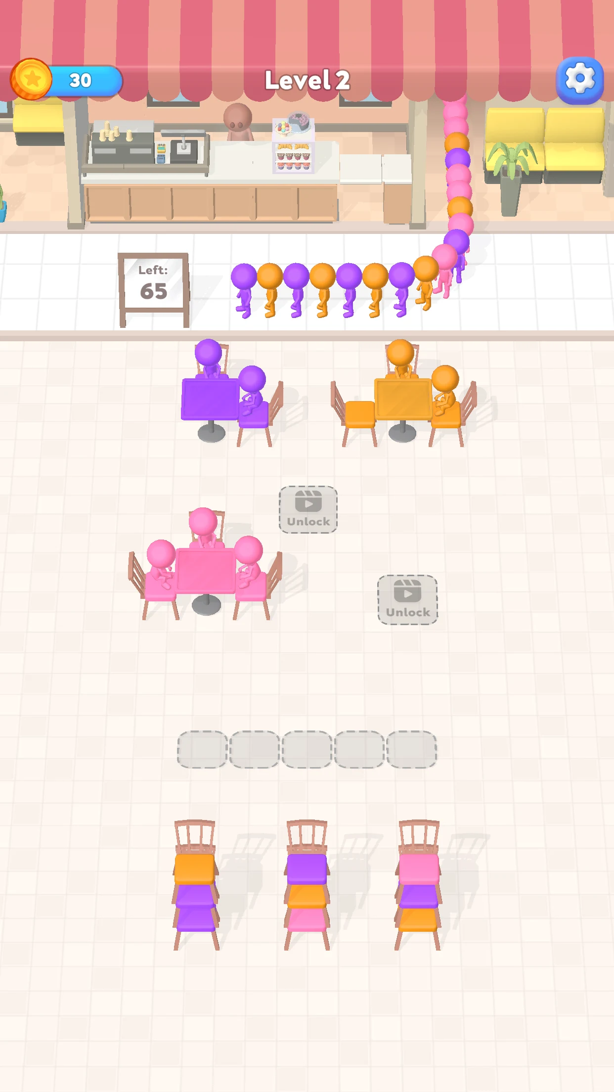 Chair Jam: Crowd Sort Puzzle screenshot
